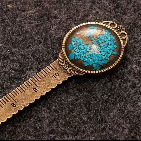 NEW Vintage Style Dried Flowers Bookmark and Ruler Multiple Colors Available - Picture 8 of 8